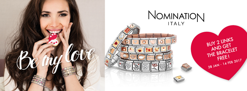 Nomination Free Bracelet Valentine Offer at The Present Shop