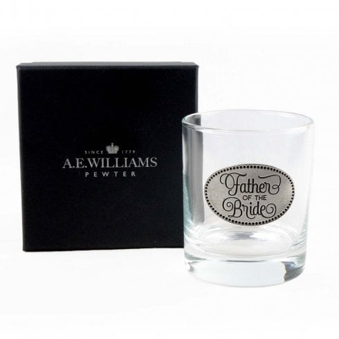 A E Williams Father Of The Bride Whisky Glass 