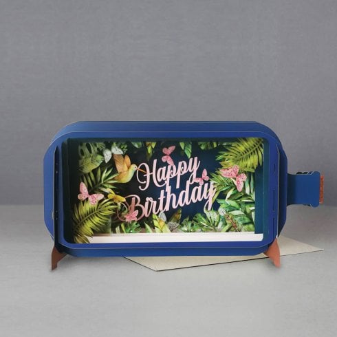 Alljoy Design Message In A Bottle 3D Pop Up Card - Happy Birthday