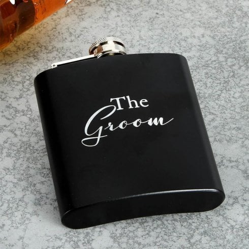 Amore Wedding Party Hip Flask - The Groom
