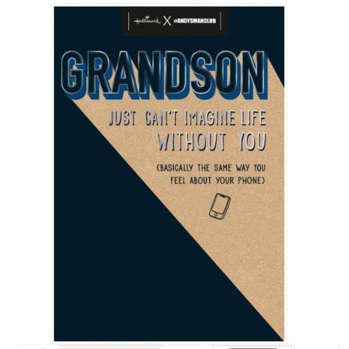 Hallmark Andys Man Club Birthday Card - Grandson
