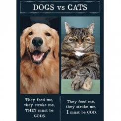 Animal Antics Funny Card - Dogs Vs Cats
