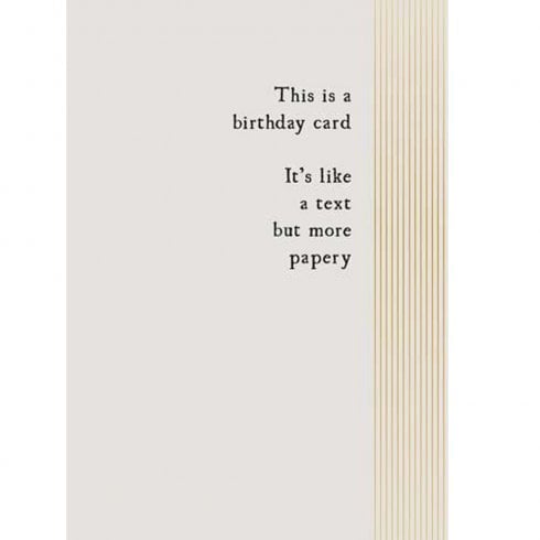 Pigment Badinage Fox & Butler Funny Birthday Card - But Papery