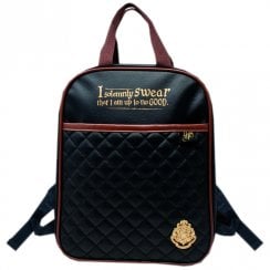 Harry Potter Quilted Childrens Backpack - Black & Tan