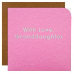 Braille Birthday Card - With Love Granddaughter