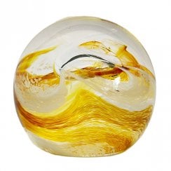 Abstract Mooncrystal Gold Paperweight