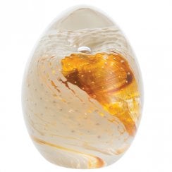 Caithness Glass Blessings Gold Paperweight