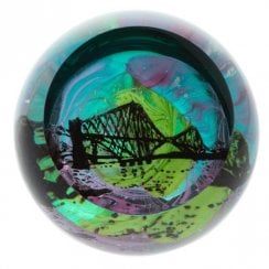 Caithness Glass Northern Aurora Forth Bridge Paperweight