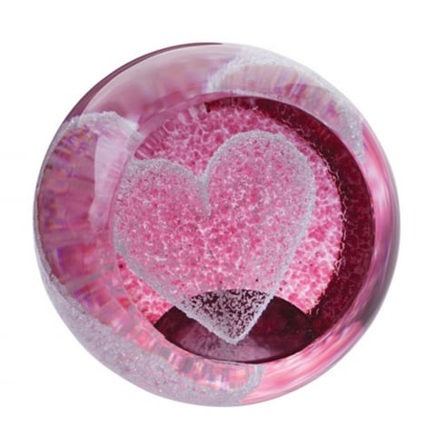 Caithness Glass Special Moments Ruby Heart Paperweight