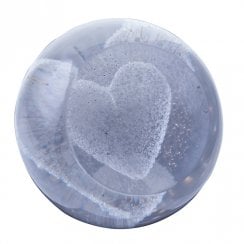 Caithness Glass Special Moments Silver Heart Paperweight