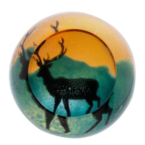 Caithness Glass Stag Scottish Collection Caithness Paperweight