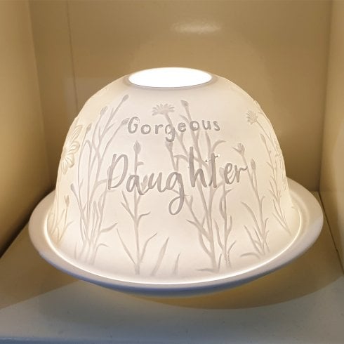 Nordic Lights Candle Shade & Plate - Daughter