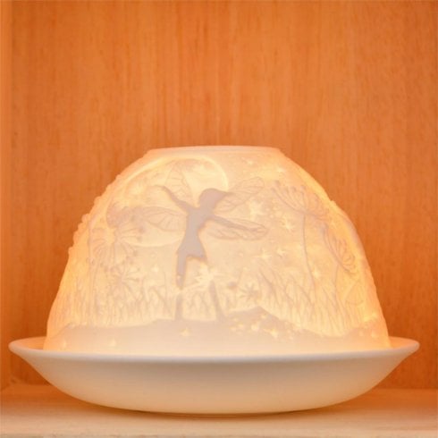 Nordic Lights Candle Shade & Plate - Fairy