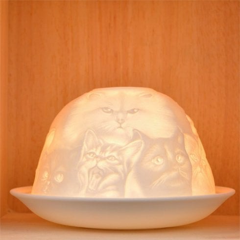 Nordic Lights Candle Shade & Plate - Various Cats