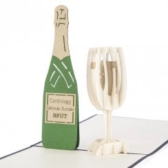 Glass of Bubbly Pop Up Card