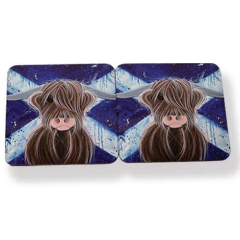 D&C Supplies McMoo Highlander Coasters - Set Of 6 