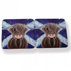 McMoo Highlander Coasters - Set Of 6 
