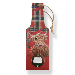 McMoo Tartan Paint Bottle Opener With Magnet