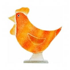 Amber Glass Hen
