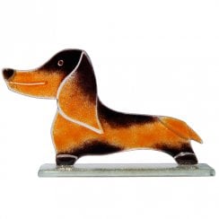 Douglas The Dachshund Glass Ornament
