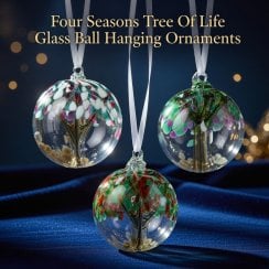 Four Seasons Tree Of Life Glass Ball Hanging Ornament