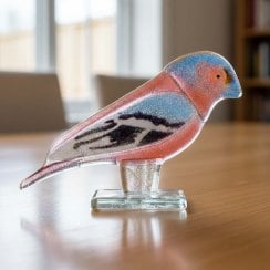 Fused Glass Chaffinch Ornament