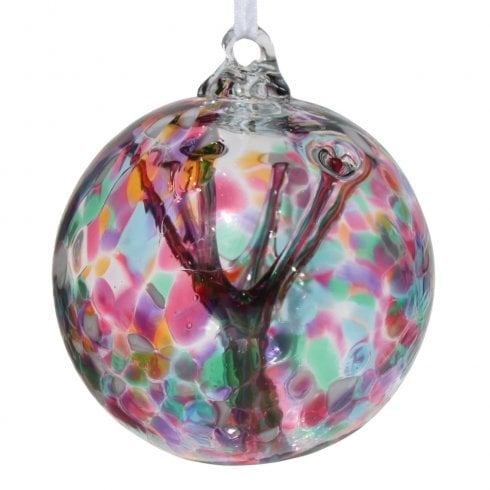 D&J Glassware Happiness Tree of Life Hanging Ornament