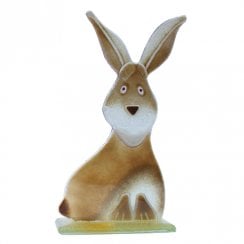 Jack the Hare Fused Glass Animal Ornament