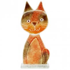 Large Glass Tabby Cat - 13