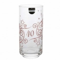 Dartington Crystal 40th Birthday Glass