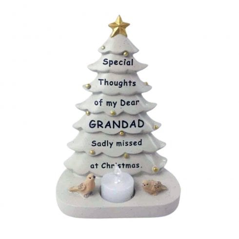 David Fischhoff Grandad Christmas Tree With Flickering LED Candle Light Memorial Ornament 