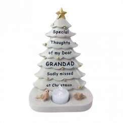 Grandad Christmas Tree With Flickering LED Candle Light Memorial Ornament 
