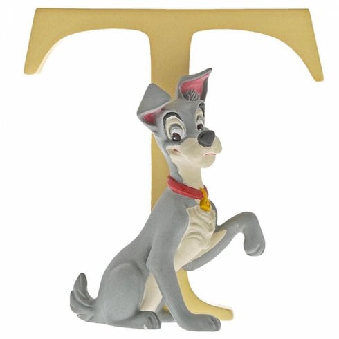 Disney Enchanting Collection Disney Tramp Resin Letter T