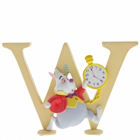 Disney Enchanting Collection Disney White Rabbit Resin Letter W