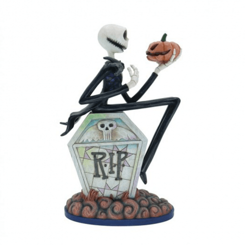 Disney Traditions Jack On Gravestone Figurine