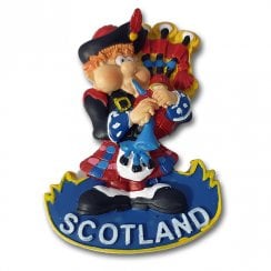 Scottish Piper Resin Magnet