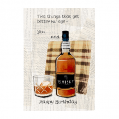 Better Wi Age Whisky Scottish Birthday Card