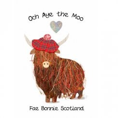 Och Aye The Moo Scottish Greetings Card