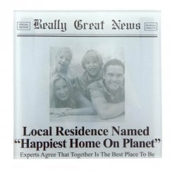 "Really Great News" Newspaper Glass Coaster