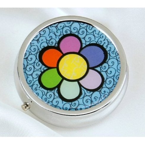 Enesco Romero Britto Pill Box 14072 - Flower Design