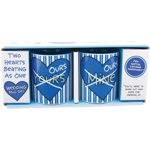 Enesco Two Hearts Beating As One Wedding Mug Set