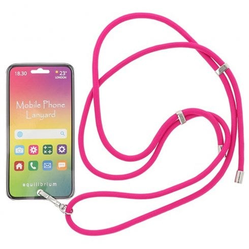 Equilibrium Cord Adjustable Mobile Phone Lanyard - Pink