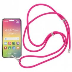 Cord Adjustable Mobile Phone Lanyard - Pink