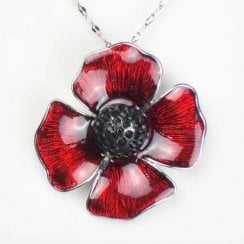 Delicate Poppy Pendant