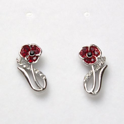 Equilibrium Elegant Poppies Stud Earrings