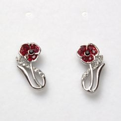 Elegant Poppies Stud Earrings