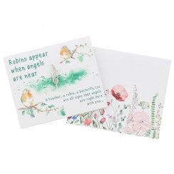 Envelopes Of Love Feather Pin Badge