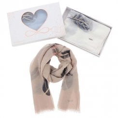 Feathers With Foil Scarf