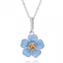 Forget Me Not Elegant Silver Plated Dainty Necklace