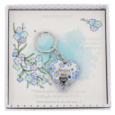 Equilibrium Forget Me Not Heart Keyring